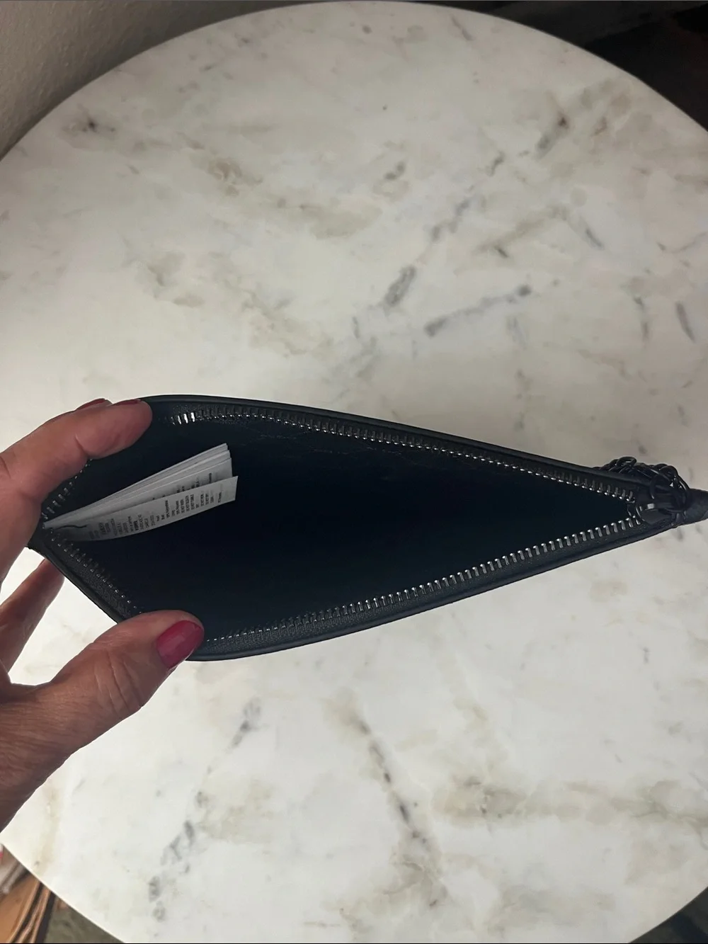 Aldo Black Geometric Chain Wrist Clutch